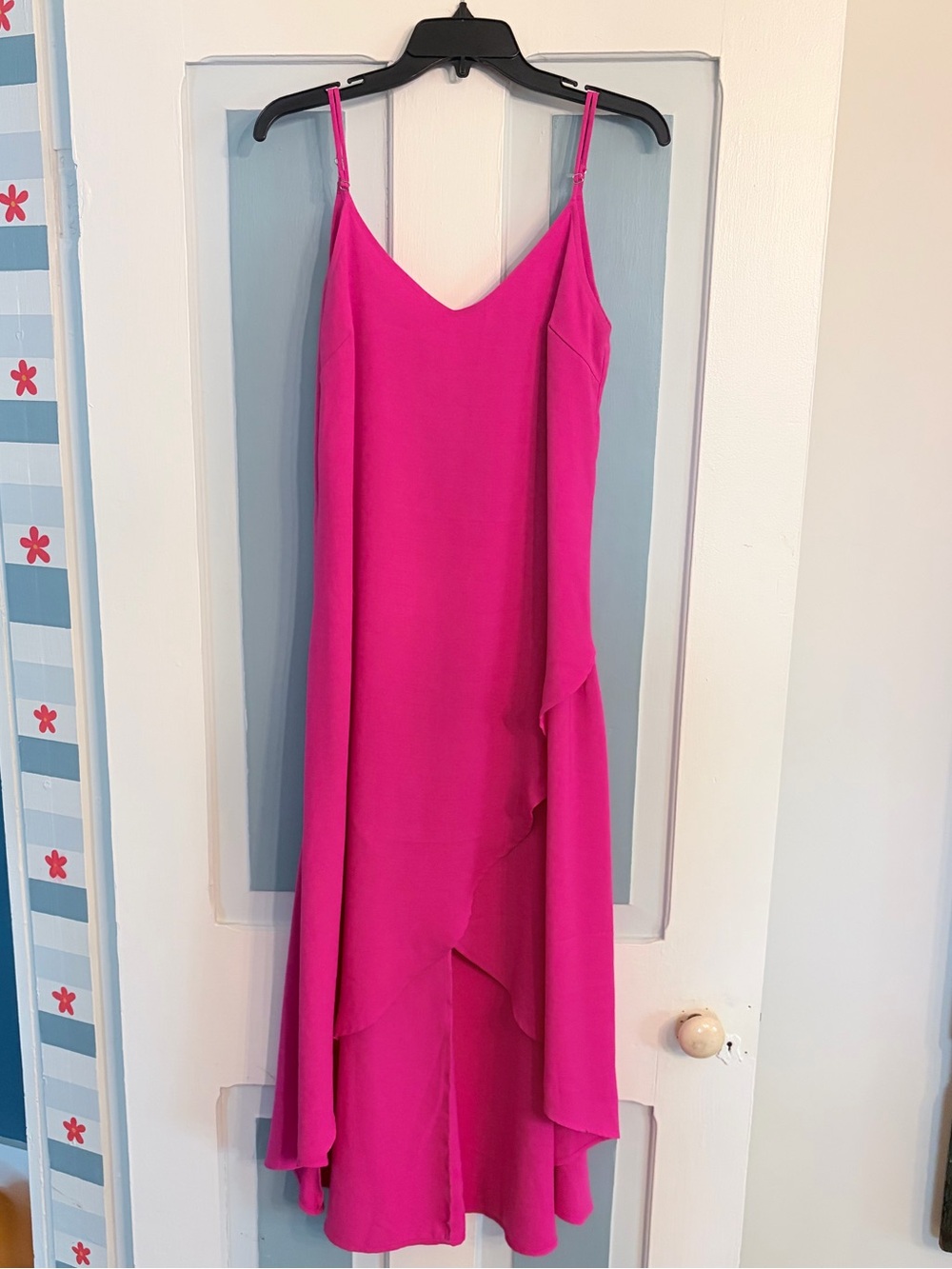 Lulu's Vibrant Fuchsia High-Low Slip Dress